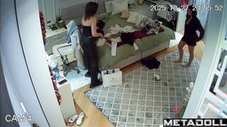 Young girls are choosing what to wear to the party