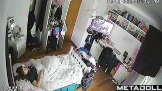 Her solo masturbation was captured by concealed devices