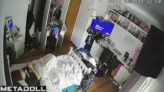 Her solo masturbation was captured by concealed devices