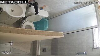 Her bathroom has been monitored by invisible surveillance systems