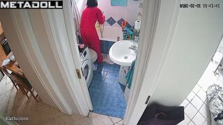 Her home is periodically monitored, especially bathroom