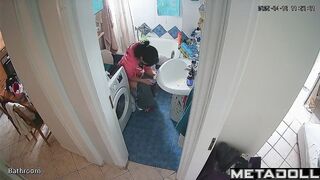 Serious phone chatting on the toilet, hidden camera