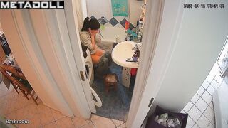 She loves to relax in the shower and on the toilet
