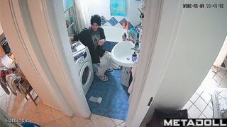 Lady sits on the toilet too much (every day) spy cam