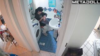 Lady sits on the toilet too much (every day) spy cam