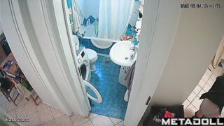 Woman was busy all day and only now was able to go to pee