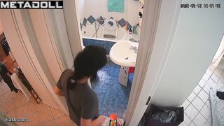 Only on the toilet babe can relax / bathroom video