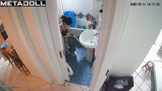 It seems that her ex-husband installed a camera in her bathroom