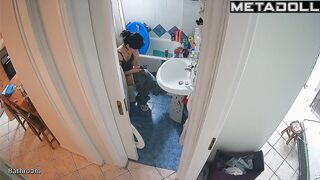 It seems that her ex-husband installed a camera in her bathroom