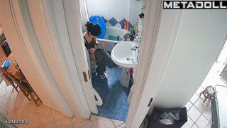 It seems that her ex-husband installed a camera in her bathroom