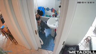 It seems that her ex-husband installed a camera in her bathroom