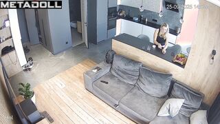 Someone is filming her at home every day, living room tape