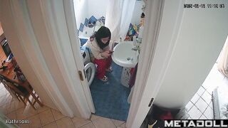 Toilet is the place for peeing and chatting, solo video