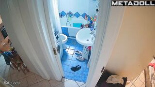 Someone is watching her routine in the bathroom 24/7