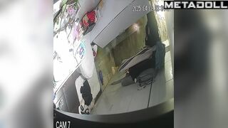 Tattooed slut does not know that her routine under the gaze of people
