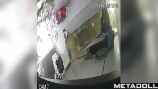 Tattooed slut does not know that her routine under the gaze of people