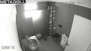 As always, blonde's sitting on the toilet and watching funny memes