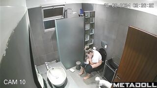 As always, she's sitting on the toilet and watching memes