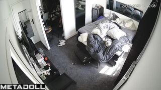 Chubby woman often changes outfits - bedroom camera