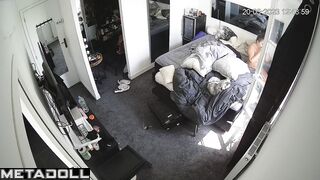 Chubby woman often changes outfits - bedroom camera