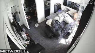 Chubby woman often changes outfits - bedroom camera