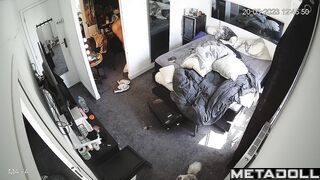 Chubby woman often changes outfits - bedroom camera