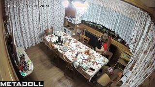 Drunk spouses fucking hot right on the festive table