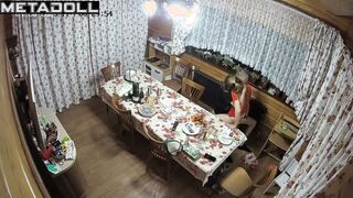 Drunk spouses fucking hot right on the festive table