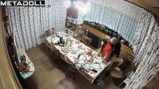 Drunk spouses fucking hot right on the festive table
