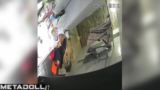 Someone placed a spy device and watched her urinate