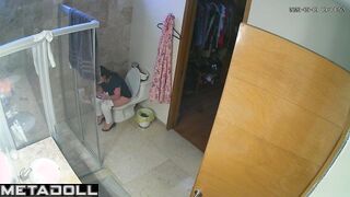 A tiny spy device watches her every day (solo scenes)