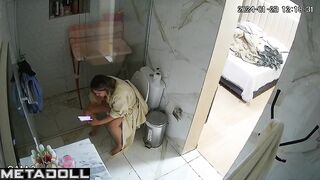 Her toilet routine and nothing else - hot solo tape