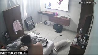 There is a hidden camera in the bedroom, but no one knows