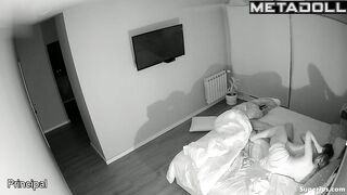 A cunning wife seduced her bearded husband with tender caresses