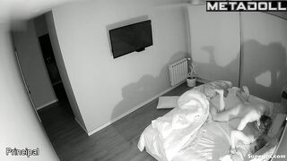 A cunning wife seduced her bearded husband with tender caresses