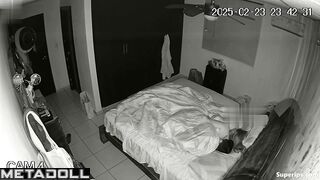 Husband tenderly kisses his wife's back as he pushes his cock into cunny