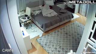 A college student changes her panties before going for a walk