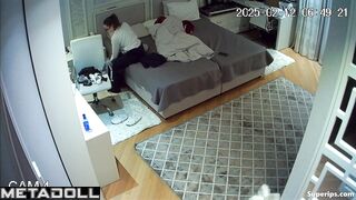 A college student changes her panties before going for a walk
