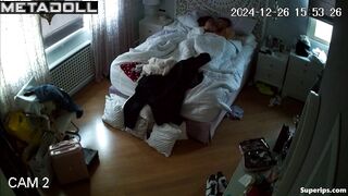 A young guy slides his fingers into his seductive girlfriend's hot pussy