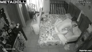 An aroused husband pounces on his overweight wife and fucks her vigorously