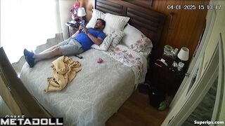 A bored wife suggestively slipped her hand into her husband's shorts