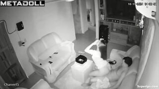 Girl sits down on her naked husband's cock with her sexy butt