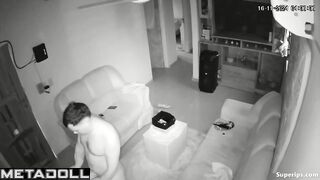 Girl sits down on her naked husband's cock with her sexy butt