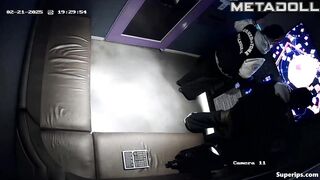 An Asian girl gives a shy guy a blowjob right in a karaoke lounge