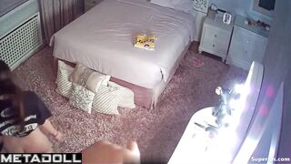 Two stunning girls unabashedly strip naked in the bedroom