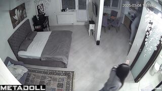 The guy wouldn't let the girl pull up her panties and fucked her