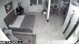 The guy wouldn't let the girl pull up her panties and fucked her