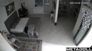 The guy wouldn't let the girl pull up her panties and fucked her