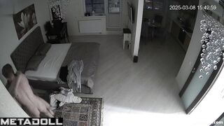 The guy wouldn't let the girl pull up her panties and fucked her
