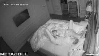 A sleepy man tries to lick his wife's wet pussy as she gives him a blowjob